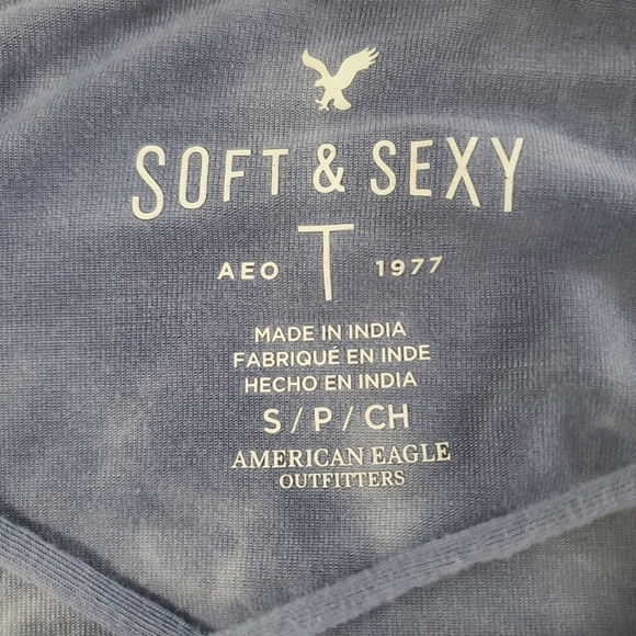 American Eagle Soft & Sexy Women Tie Dye Top Size Small Pullover Boho Fairycore - Picture 2 of 10